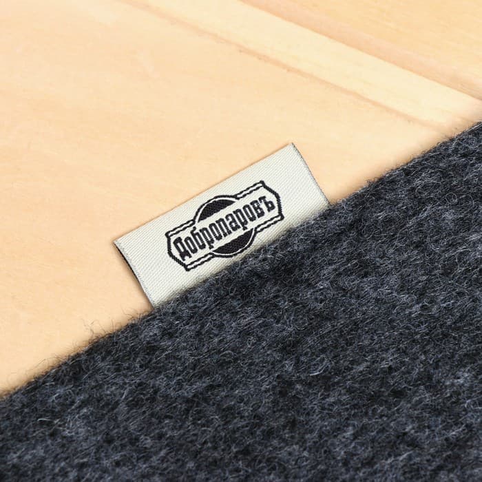 Коврик - сидушка для бани и сауны «Тёмный», 47×38 см, 30% шерсть, 70% полиэфир, серый, «Добропаровъ»