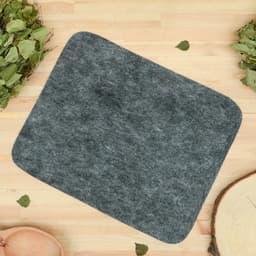 Коврик - сидушка для бани и сауны «Тёмный», 47×38 см, 30% шерсть, 70% полиэфир, серый, «Добропаровъ»