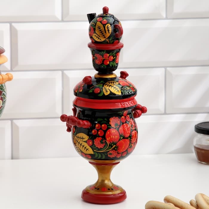 Фигура дерево «Самовар», хохлома