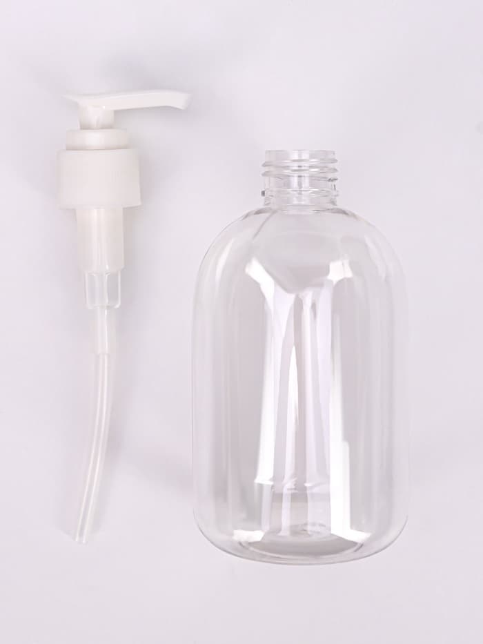Бутылочка для хранения, с дозатором, 300 мл, белая, прозрачная