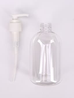 Бутылочка для хранения, с дозатором, 300 мл, белая, прозрачная