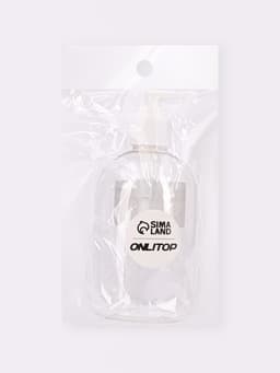 Бутылочка для хранения, с дозатором, 300 мл, белая, прозрачная