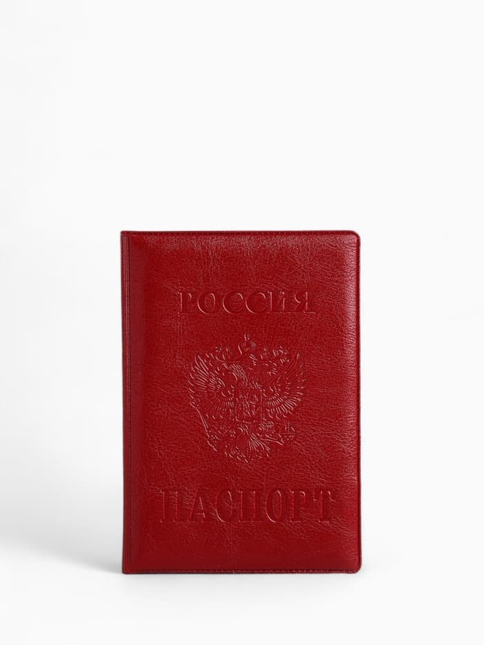 Обложка для паспорта «Герб», красная