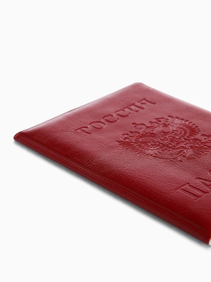 Обложка для паспорта «Герб», красная