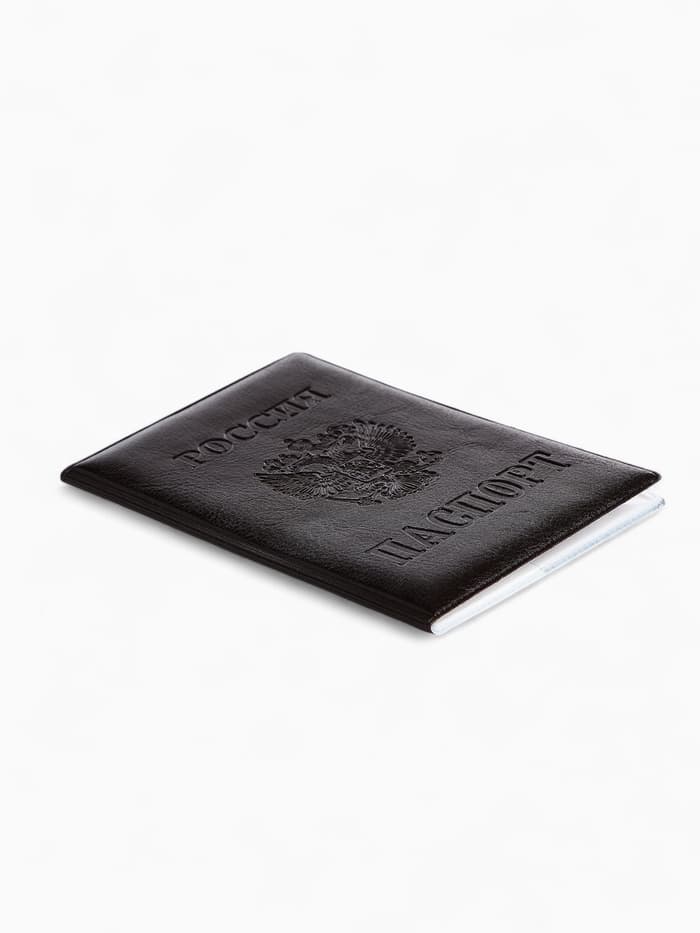 Обложка для паспорта «Герб», коричневая