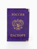 Обложка для паспорта, с гербом, 9.5×0.5×13.5 см, МИКС