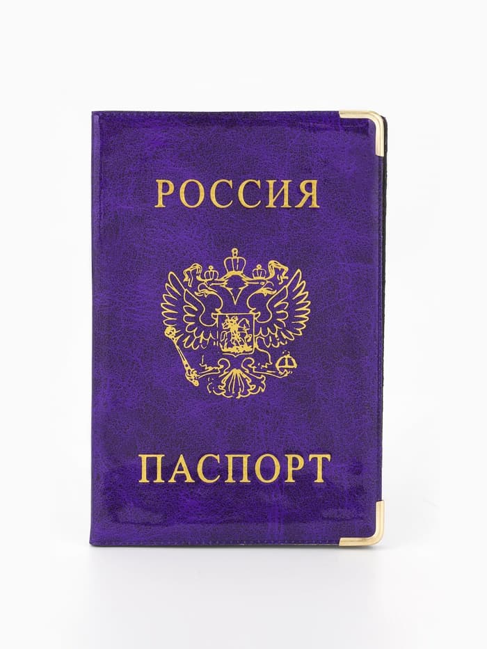 Обложка для паспорта, с гербом, 9.5×0.5×13.5 см, МИКС