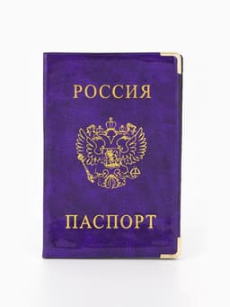 Обложка для паспорта, с гербом, 9.5×0.5×13.5 см, МИКС