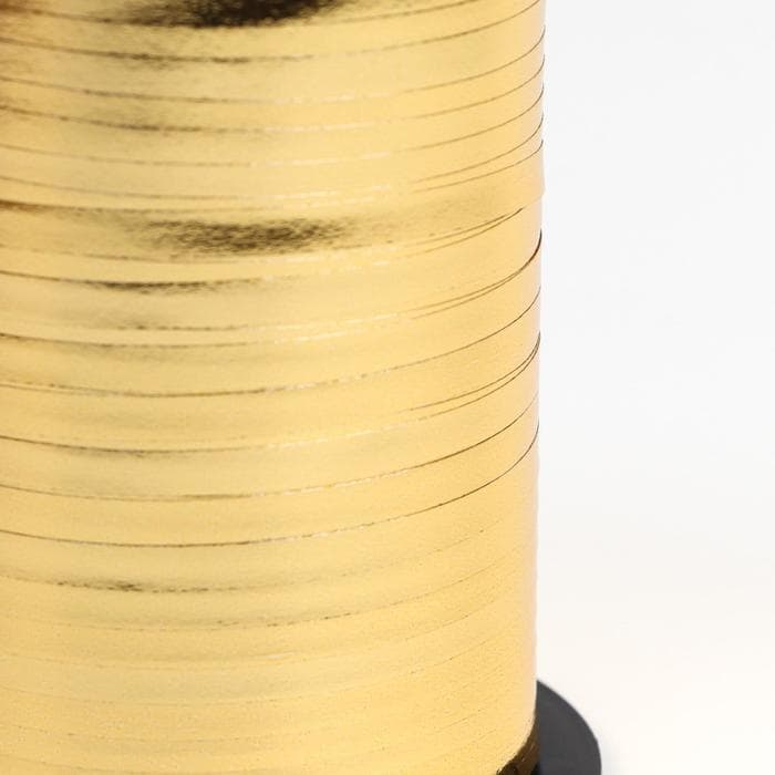 Лента для декора и подарков, золото, металлизированная, 0.5 см × 250 м