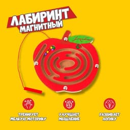 Лабиринт магнитный малый «Яблочко»
