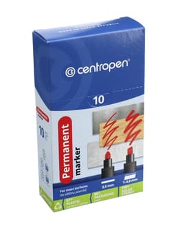 Маркер перманентный Centropen 8566, синий, узел 5.0 мм, линия 2.5 мм