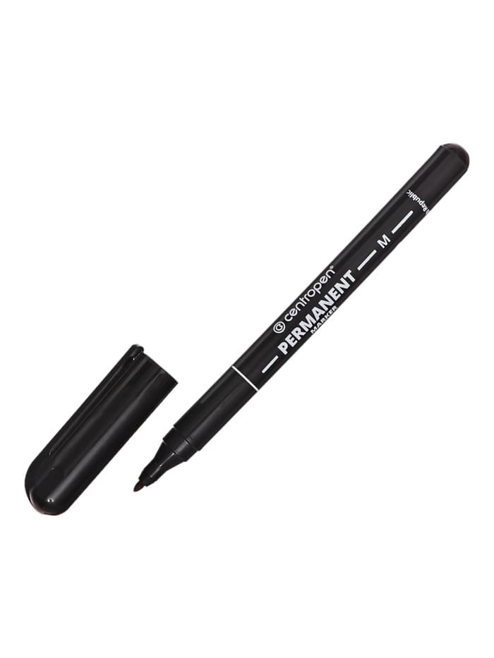 Маркер перманентный Centropen 2846, чёрный, узел 2.0 мм, линия 1 мм