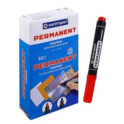 Маркер перманентный Centropen 8566, красный, узел 5.0 мм, линия 2.5 мм
