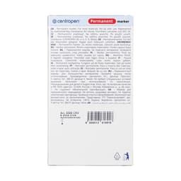 Маркер перманентный Centropen 8566, красный, узел 5.0 мм, линия 2.5 мм
