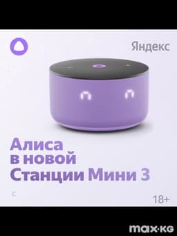 Умная колонка Яндекс Станция Мини 3 (с часами) (Черный)