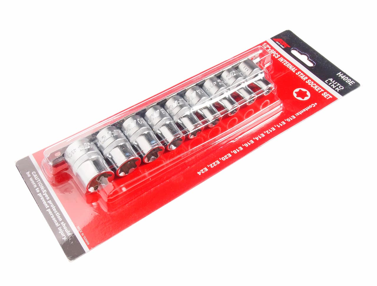 Набор головок торцевых TORX 1/2" E10-E24 9 предметов JTC /1/6/24 JTC-H409E