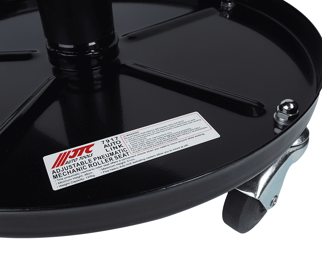 Передвижное сиденье на колёсиках с пневмомеханическим приводом (груз-ть до 120 кг, круглое) JTC JTC-7917