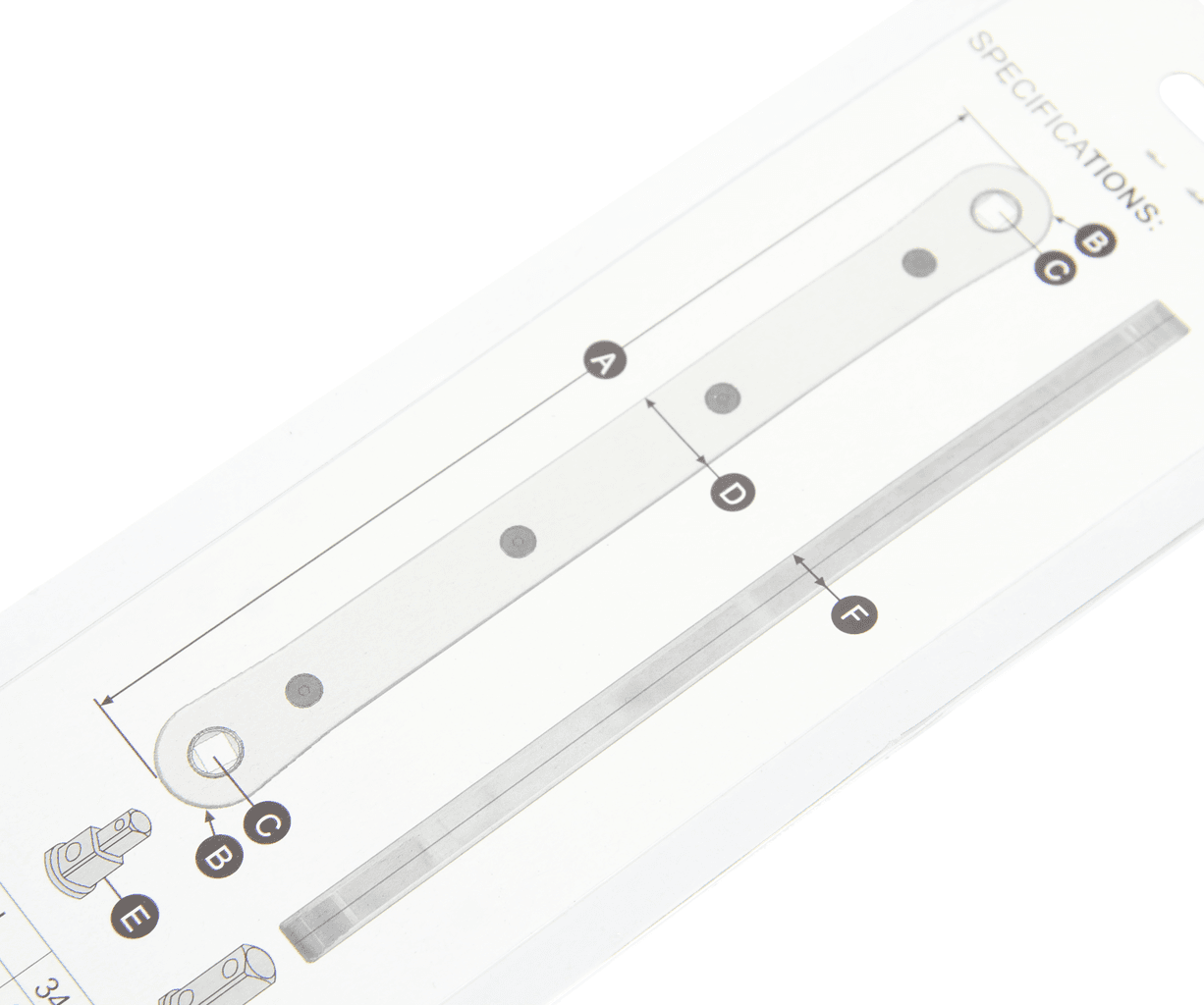 Удлинитель трещотки для труднодоступных мест с адаптерами 1/4 и 3/8, длина 340мм JTC JTC-7901