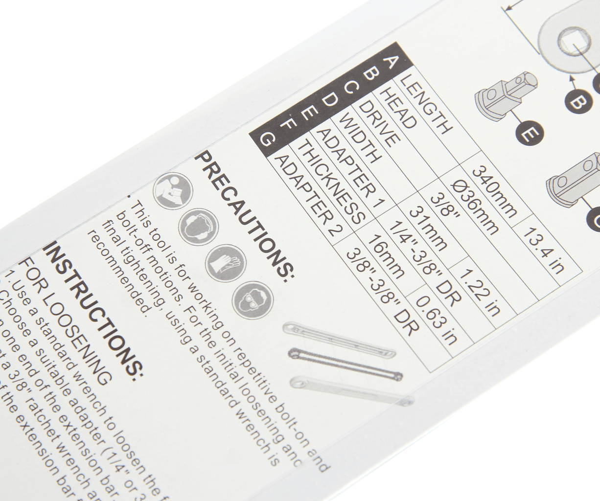 Удлинитель трещотки для труднодоступных мест с адаптерами 1/4 и 3/8, длина 340мм JTC JTC-7901