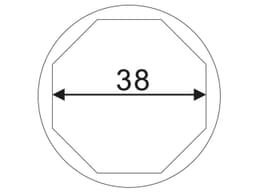 Головка для колпачков инжекторов 8-гранная 1/2" х 38мм, длина 100мм (SCANIA) JTC /1 JTC-4139