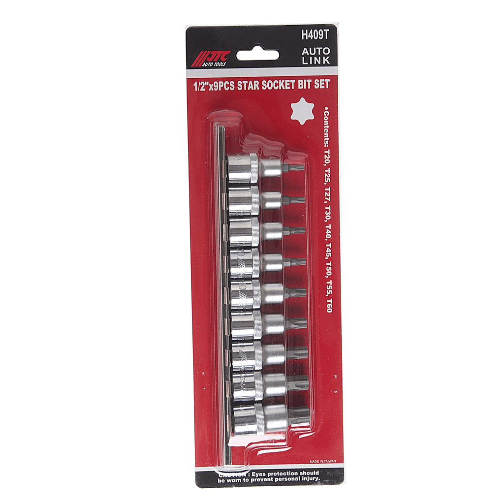 Набор насадок TORX 1/2" T20-T60 9 предметов JTC /1 JTC-H409T