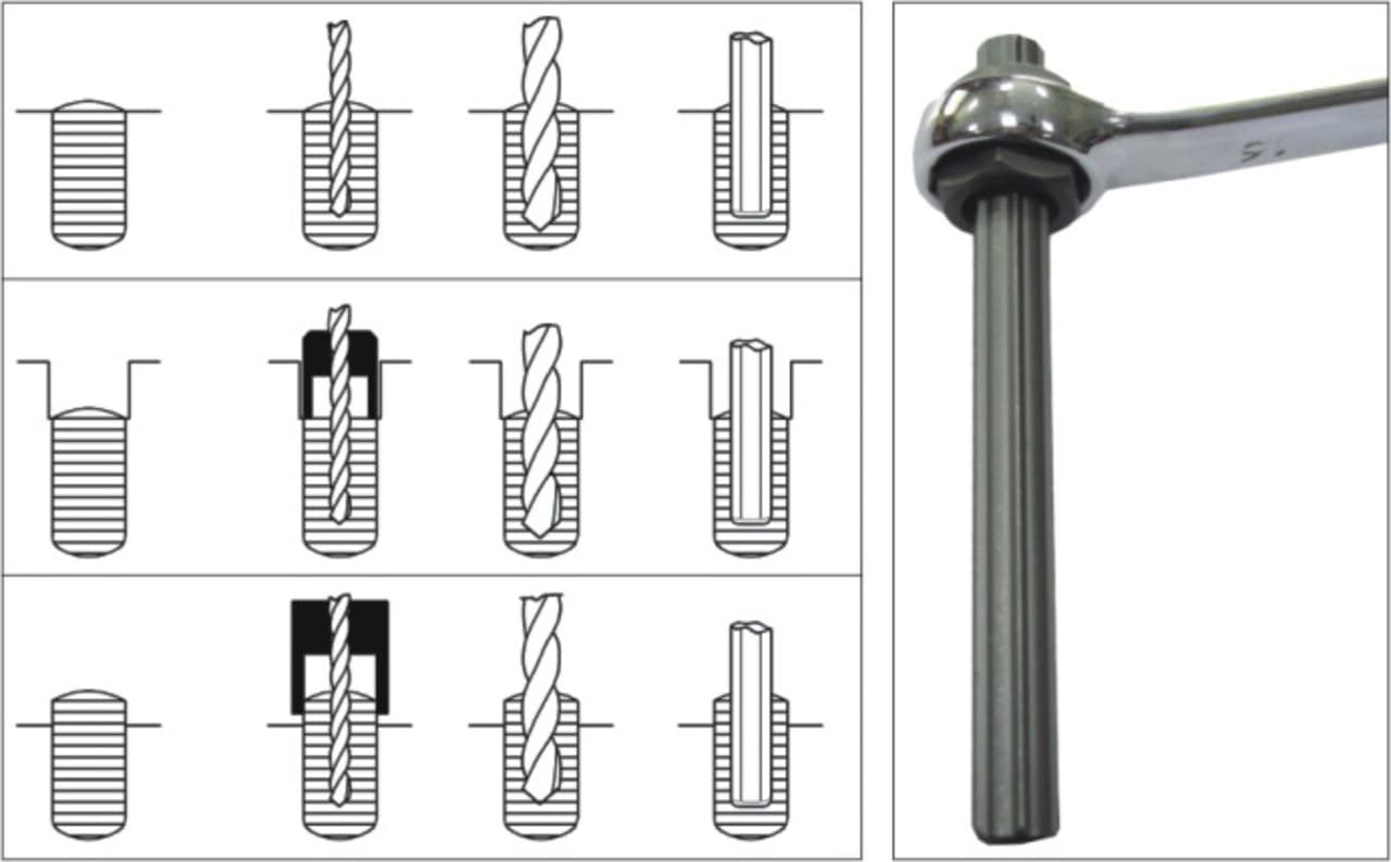 Набор экстракторов 5-16мм для болтов с сорванной внутренней резьбой (в кейсе) 25 предметов JTC /1/24 JTC-4733