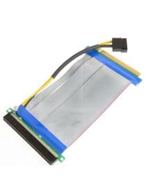 Райзер-шлейф RISER PCI-E 16x to 16x black (для видеокарт, правый, термостойкий,260mm)