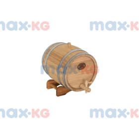 Бочка винная на подставке с краном, 10 л.(оцинк. сталь), дуб