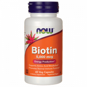 Витаминный комплекс Now Biotin 5000 mcg 60 капсул