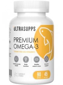 Омега кислоты ULTRASUPPS Premium Omega-3 90 капсул