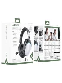 Беспроводные игровые наушники с микрофоном ACEFAST H11 / Геймерская гарнитура RGB, Bluetooth, 2.4G