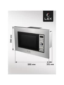 Микроволновая печь LEX BIMO 20.05 INOX встраиваемая
