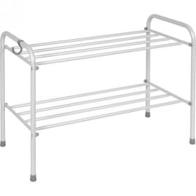 Подставка для обуви 2-х полочная 60см (белое серебро)