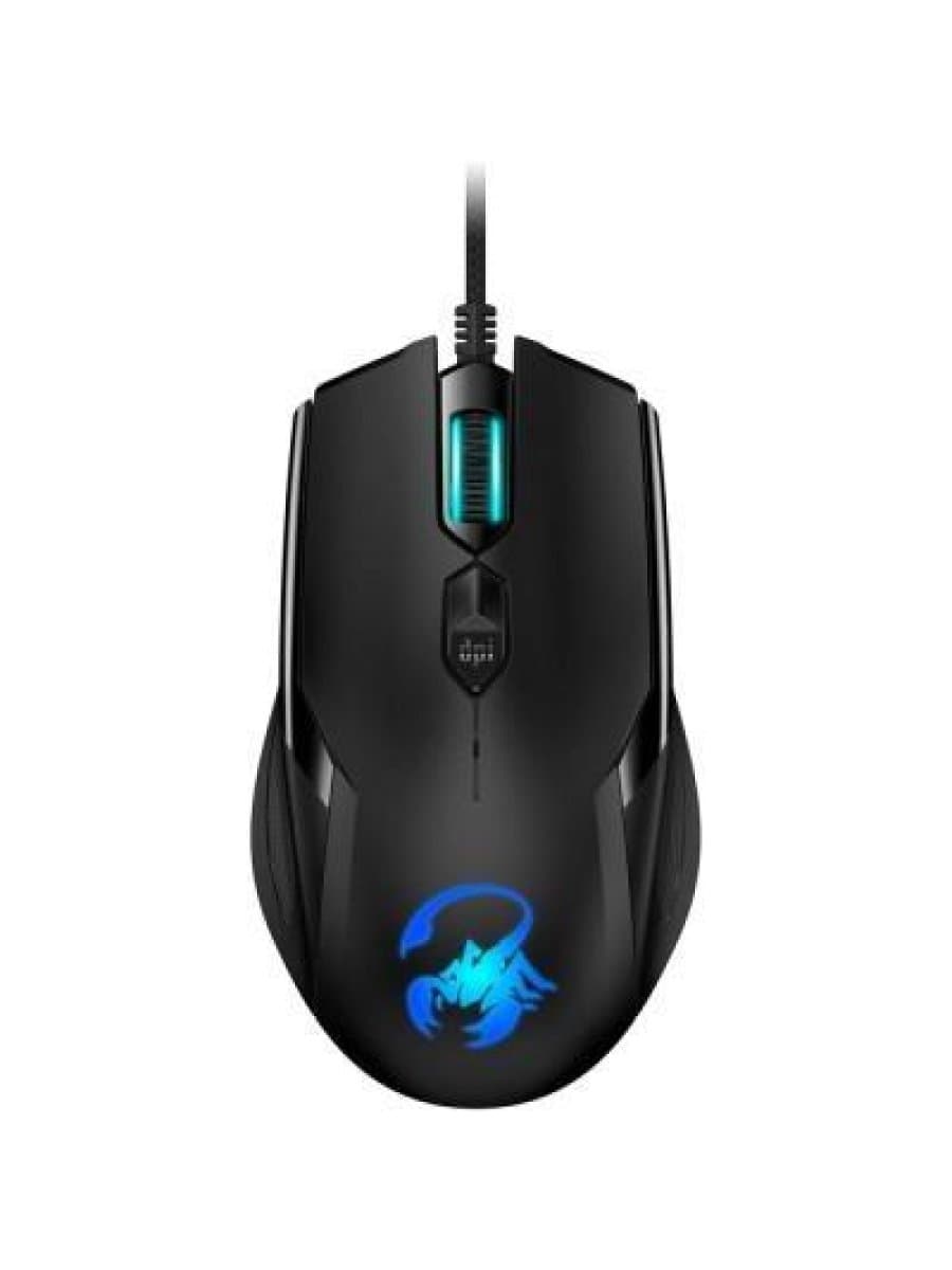 Мышь Genius Ammox X1-600, Оптическая, 3200dpi, 4 кнопки, проводная, подсветка, USB, 1,8м, Черный