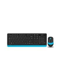 Комплект беспроводная клавиатура и мышь A4Tech Fstyler FG1010 (FG10+FGK10), мембранная, 104btns, 2000dpi, 4btns, USB, синий