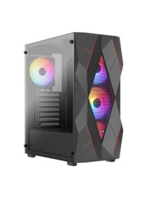 Корпус Aerocool Volcan-G-BK-v1, ATX/micro ATX/mini-ITX, USB 3.0/2*2.0, Audio+Mic, установлены 4xRGBх12см кулера, Выс .проц.кул. до 158мм,Дл VGA до 345мм (без пер.кул),2*3.5"/4*2.5",Толщ 0,5мм, 200x448.5х405мм, Без Б/П,Чёрный