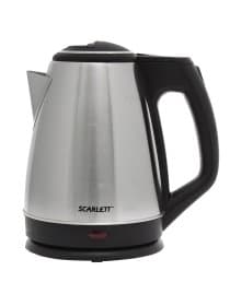 Чайник SCARLETT SC-EK21S25, 1,5 л, 1350 Вт, закрытый нагревательный элемент, сталь