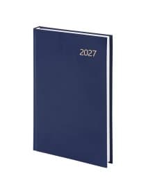 Ежедневник датированный 2027 145х215 мм, А5, STAFF, обложка бумвинил, синий, 117816