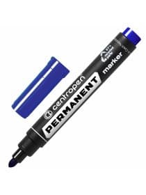 Маркер перманентный CENTROPEN 8566, СИНИЙ, круглый наконечник, 2,5 мм, 5 8566 0106