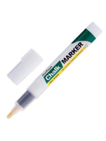 Маркер меловой MUNHWA "Chalk Marker", 3 мм, БЕЛЫЙ, сухостираемый, для гладких поверхностей, CM-05