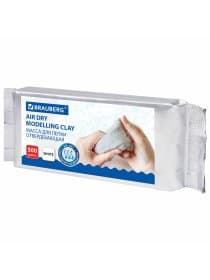 Паста (масса) для лепки BRAUBERG, самозатвердевающая, 500 г, натуральный белый, ВЫСШЕЕ КАЧЕСТВО, 224443