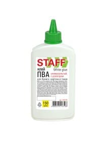 Клей ПВА STAFF EVERYDAY, 150 г, с дозатором, 225176