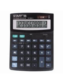 Калькулятор настольный STAFF STF-888-12 (200х150 мм), 12 разрядов, двойное питание, 250149