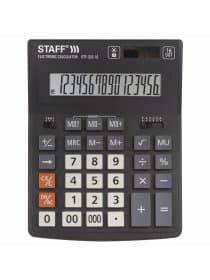 Калькулятор настольный STAFF PLUS STF-333 (200x154 мм), 16 разрядов, двойное питание, 250417