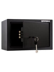 Сейф мебельный BRABIX "SF-200KL", 200х310х200 мм, ключевой замок, черный, 291144, S103BR211114