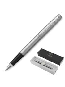 Ручка перьевая PARKER "Jotter Stainless Steel CT", корпус серебристый, детали хром, синяя, 2030946