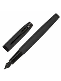 Ручка перьевая PARKER "IM Achromatic Black BT", черный матовый, нержавеющая сталь, синяя, 2127741