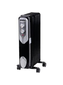 Обогреватель масляный SONNEN DFN-09BL, 2000 Вт, 9 секций, черный, 455311