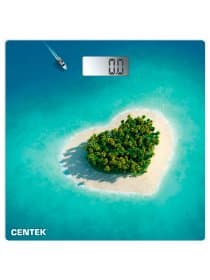 Весы напольные CENTEK CT-2428 "Остров", электронные, вес до 180 кг, квадрат, стекло, с рисунком, CT-2428 Остров