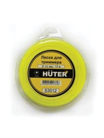 Леска для триммера HUTER S3012, ЗВЕЗДА, 3 мм, 12 м, 71/2/2